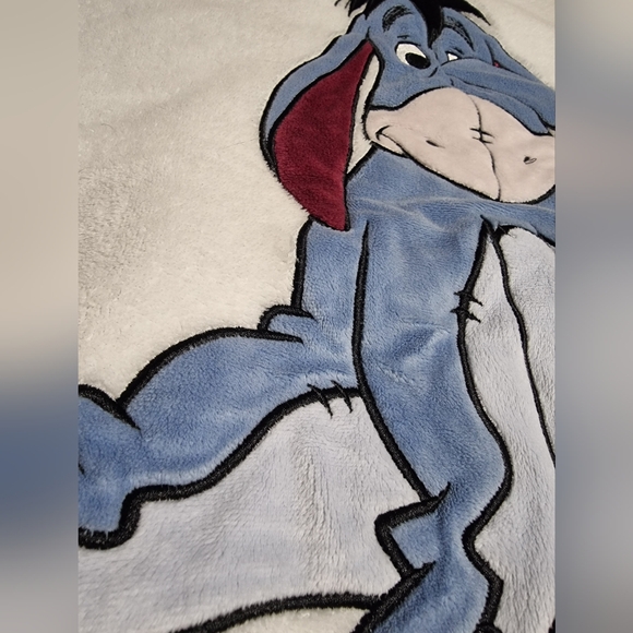 Disney Fleece Eeyore Embroidered Sweater with Patterned Sleeves Sz XL - Picture 4 of 10